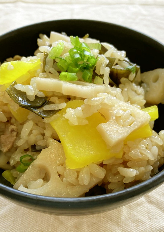 昆布と蓮根の炊き込みご飯-レシピのメイン写真