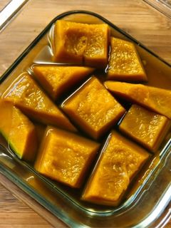 レンジで簡単めんつゆで冷凍カボチャの煮物-レシピのメイン写真