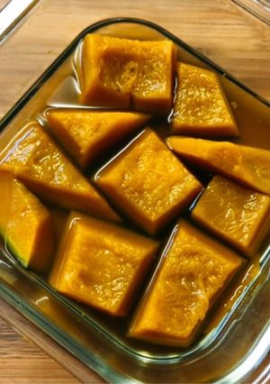 レンジで簡単めんつゆで冷凍カボチャの煮物-レシピのメイン写真