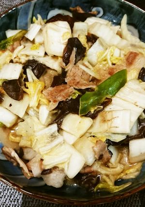 白菜、豚肉、キクラゲの八宝菜もどき-レシピのメイン写真