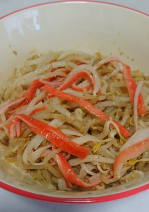 簡単！やみつき！無限もやし＆カニカマ♪-レシピのメイン写真