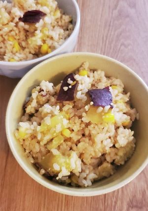 さつま芋とトウモロコシの玄米ご飯-レシピのメイン写真