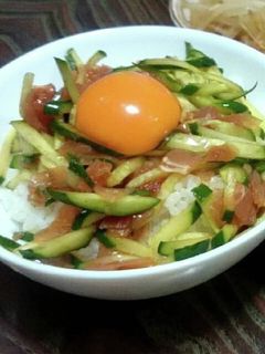 生ハムユッケ丼-レシピのメイン写真