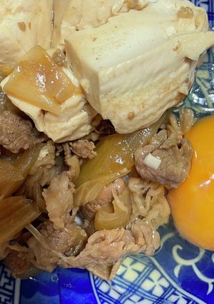 出汁を使わないで煮るだけ簡単豆腐入り牛丼-レシピのメイン写真