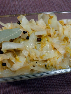 速攻ザワークラウト風、キャベツ酢油炒め-レシピのメイン写真