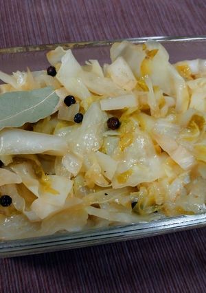 速攻ザワークラウト風、キャベツ酢油炒め-レシピのメイン写真