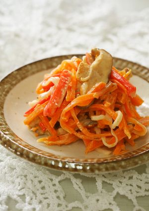 人参・椎茸・カニカマのマヨネーズ和え♪-レシピのメイン写真