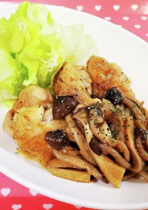 鶏肉ときのこのバター醤油焼き-レシピのメイン写真