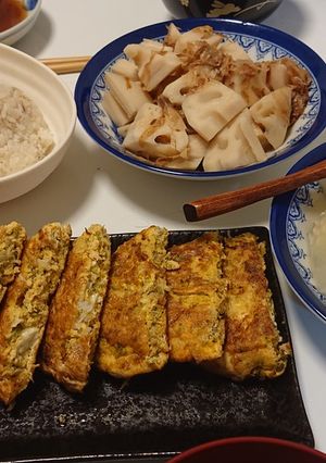簡単♥️餃子のタネオムレツ-レシピのメイン写真