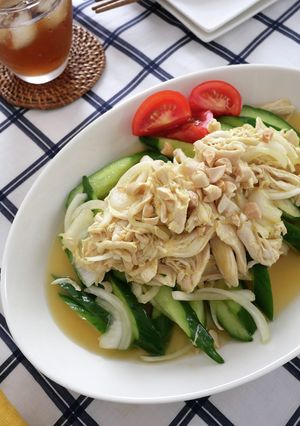 鶏ささみとキュウリのカレー南蛮漬けサラダ-レシピのメイン写真
