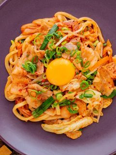 カット野菜で簡単!コク旨豚キムチうどん-レシピのメイン写真