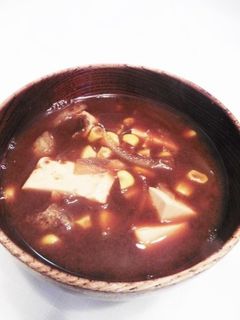 トウモロコシと玉ねぎの味噌汁-レシピのメイン写真