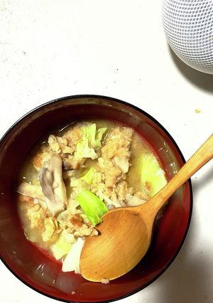 簡単！大豆ミートで肉団子のおかずみそ汁♪-レシピのメイン写真
