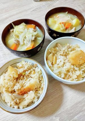 ねこぶだしで☆絶品！帆立の炊き込みご飯-レシピのメイン写真