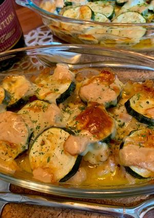 パスタソースで鶏肉ズッキーニのチーズ焼き-レシピのメイン写真