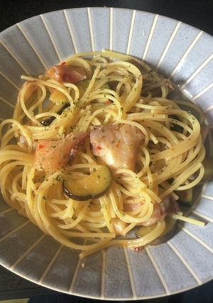 燻製めだいとナスのペペロンチーノ-レシピのメイン写真
