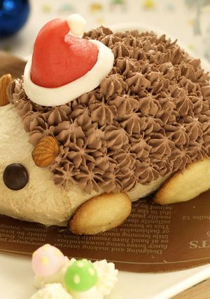 ハリネズミのクリスマスケーキ-レシピのメイン写真