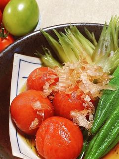 ミニトマトと夏野菜のおひたし-レシピのメイン写真