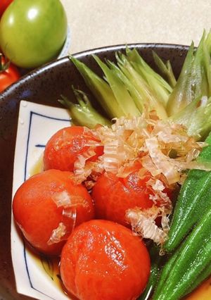 ミニトマトと夏野菜のおひたし-レシピのメイン写真