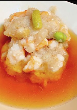 えびと枝豆の蓮根まんじゅう♪あんかけ-レシピのメイン写真
