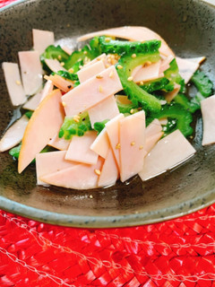 ゴーヤとハムの酢の物♪-レシピのメイン写真
