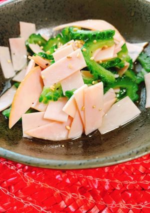 ゴーヤとハムの酢の物♪-レシピのメイン写真