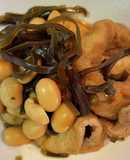 蒸し大豆と油揚げの紫蘇昆布佃煮味の煮物