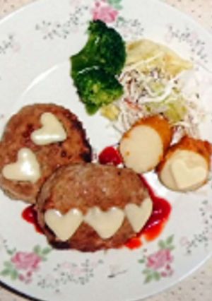 野菜たっぷりヘルシーハンバーグ！！-レシピのメイン写真