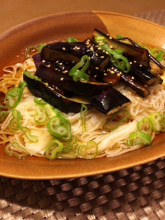 焼き茄子の香ばしそうめん*超簡単-レシピのメイン写真