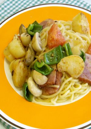 ベーコンとじゃがいもゴロゴロ生スパゲティ-レシピのメイン写真