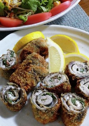 秋刀魚の大葉巻き巻き-レシピのメイン写真