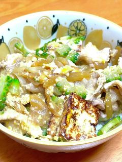 ゴーヤの卵とじ丼-レシピのメイン写真