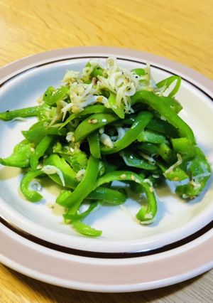 ピンマンとしらすの炒め物-レシピのメイン写真