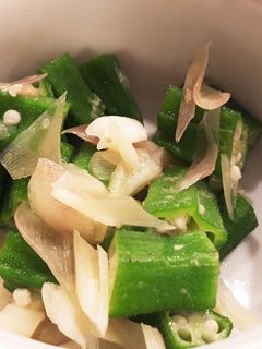 オクラとミョウガの白だし生姜あえ-レシピのメイン写真