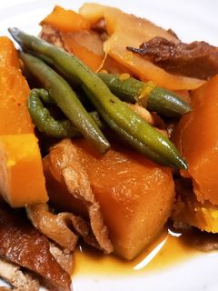 簡単♪︎かぼちゃとじゃがいもの煮物♡-レシピのメイン写真