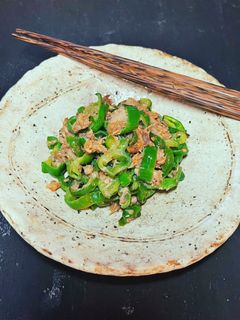 ピーマンとサバ缶の味噌和え。使える1品。-レシピのメイン写真