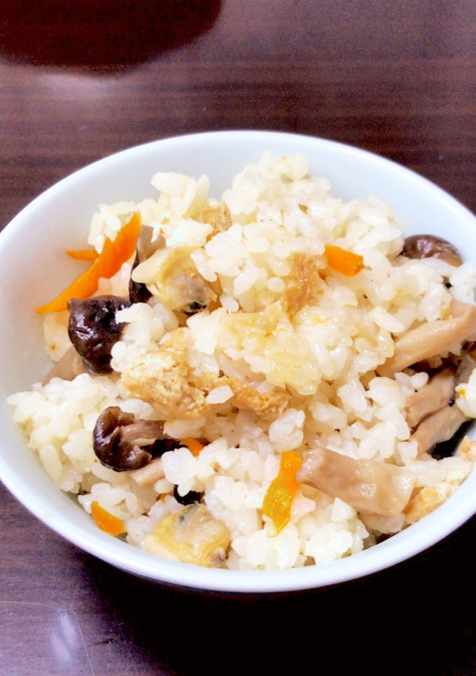 きのことアサリの炊き込みご飯-レシピのメイン写真
