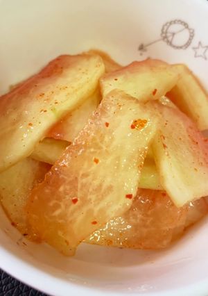 材料2つ簡単スイカの皮できゅうり風キムチ-レシピのメイン写真