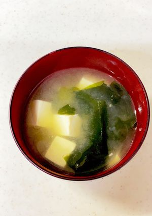 豆腐とわかめの味噌汁^^-レシピのメイン写真
