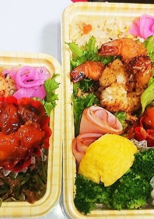 【夫婦弁当118】海老フライとタコチリ-レシピのメイン写真