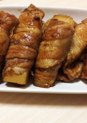 簡単おかず:豚バラ厚揚げの照り焼き-レシピのメイン写真
