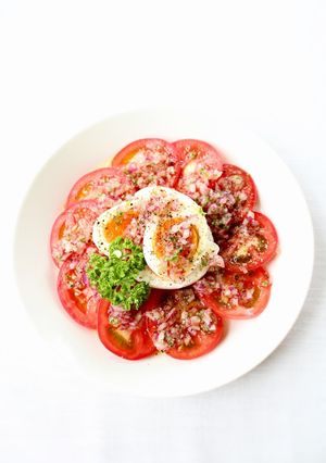 サッパリとした【トマトと茹で卵のサラダ】-レシピのメイン写真