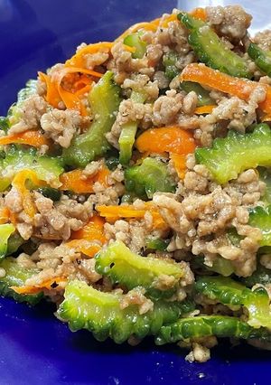 ゴーヤの挽肉炒め-レシピのメイン写真