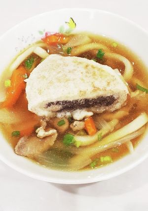 冷凍たい焼きで★天ぷらまんじゅう★うどん-レシピのメイン写真