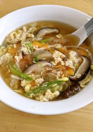 市販の蒸し鶏で作る卵クッパ-レシピのメイン写真