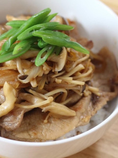 旨っ!ヘルシー豚きのこ丼-レシピのメイン写真