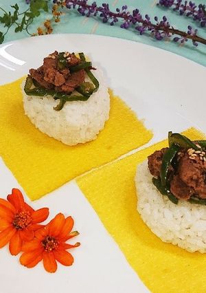ソイミートとピーマンのおにぎり ベジート-レシピのメイン写真