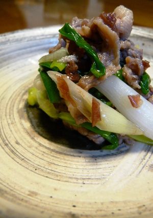 牛肉とワケギの梅和え-レシピのメイン写真