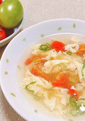 ミニトマトのたまごスープ-レシピのメイン写真