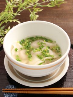 レンジで簡単!餃子スープ-レシピのメイン写真
